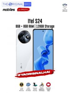 Itel S24 - 8GB RAM - 128GB Storage - PTA Approved - 1 Year Warranty - White - The Original Bro Mobiles - TOB40